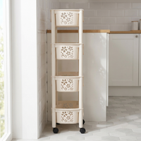 [P4] 4-Tier Plastic Utility Trolley