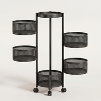 [P3] Rotating Round Basket Trolley