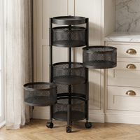 [P3] Rotating Round Basket Trolley