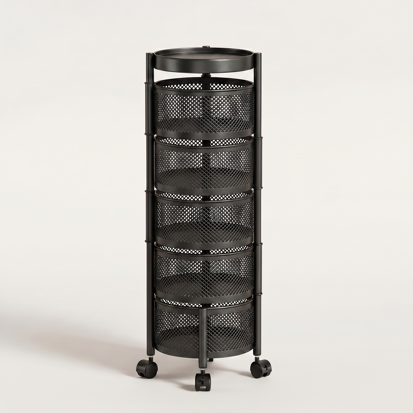 [P3] Rotating Round Basket Trolley