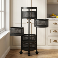 [P3] Rotating Round Basket Trolley