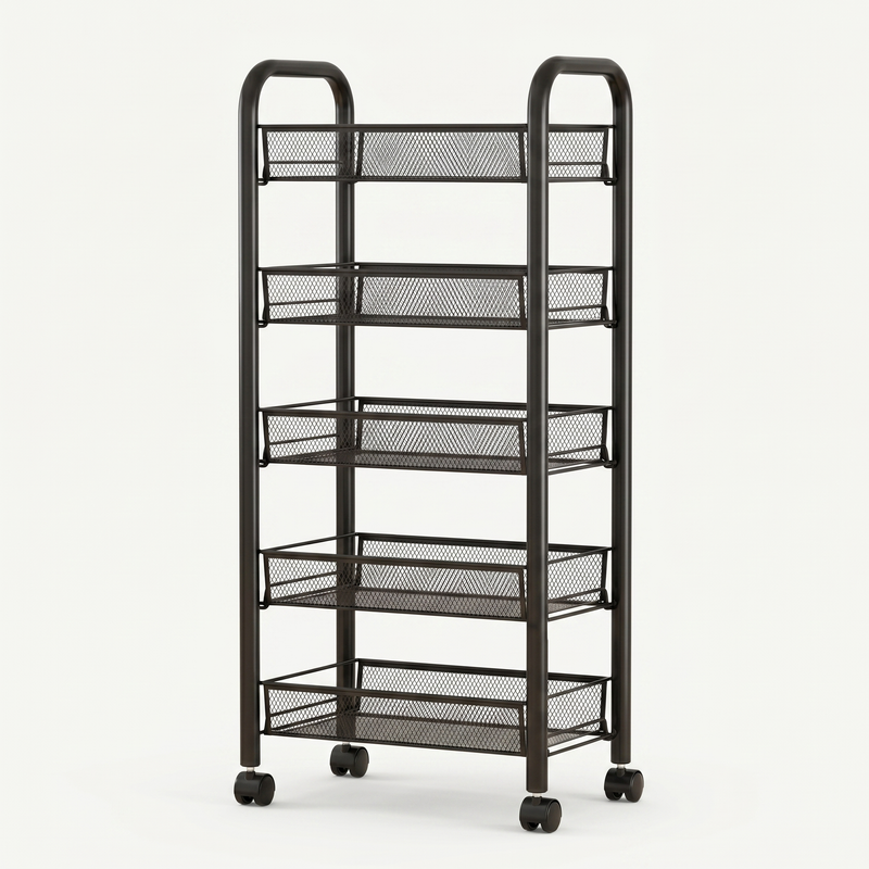 Wire basket trolley