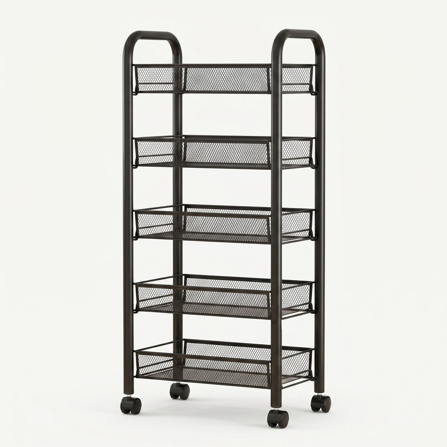 Wire basket trolley