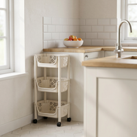 [P4] 4-Tier Plastic Utility Trolley